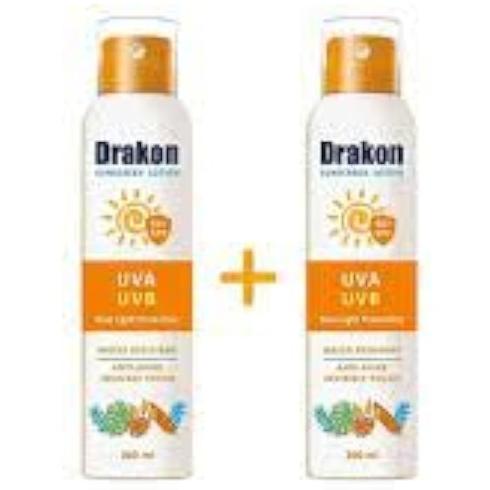 Drakon Sunscreen Spray SPF50+ For All Skin Types 200ml Pack of 2psc. - Image 2